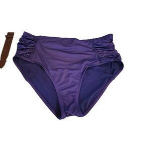 APT. 9 Blue High Rise Size 1X Swim Suit Bottoms Lined Plus Size Bathsuit Tankini